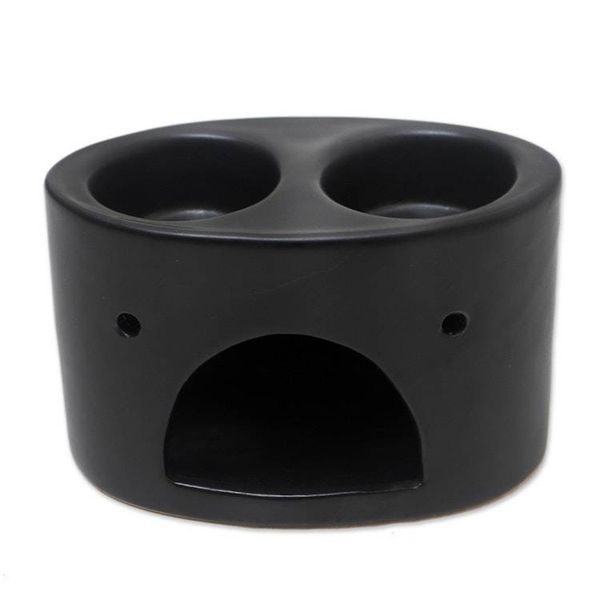 Alternate image for Black Ceramic Buddha-Themed Oil Warmer Warming Buddha in Black