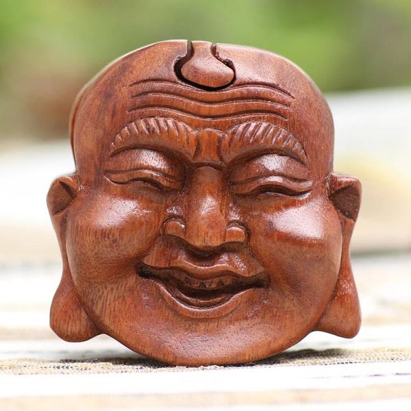 Alternate image for Buddha-Themed Suar Wood Puzzle Box Buddhas Secret