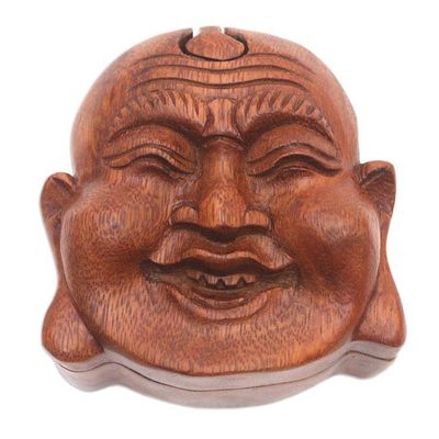 Alternate image for Buddha-Themed Suar Wood Puzzle Box Buddhas Secret