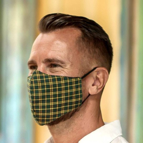 Alternate image for Set of 3 Plaid Cotton Face Masks with Elastic Ear Loops A Proper Plaid