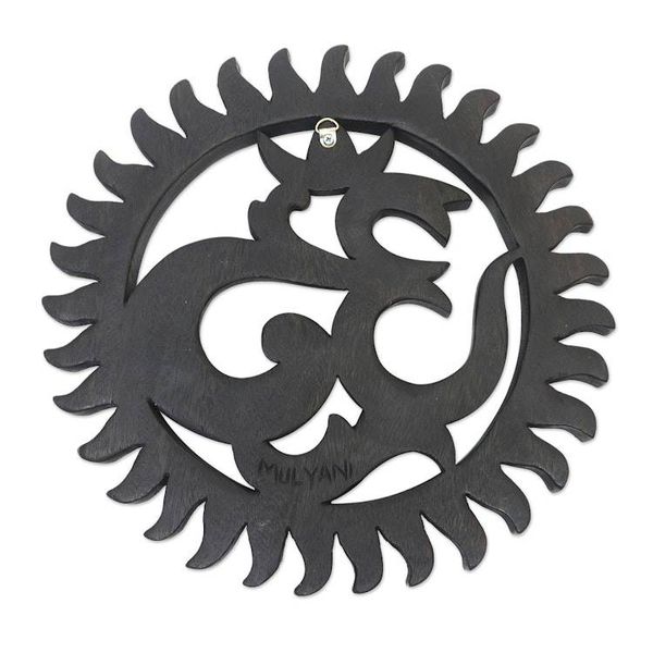 Alternate image for Balinese Om-Themed Relief Panel Ongkare