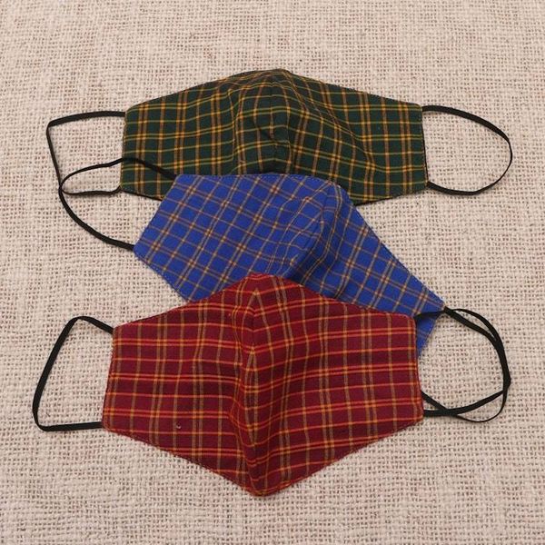 Alternate image for Set of 3 Plaid Cotton Face Masks with Elastic Ear Loops A Proper Plaid