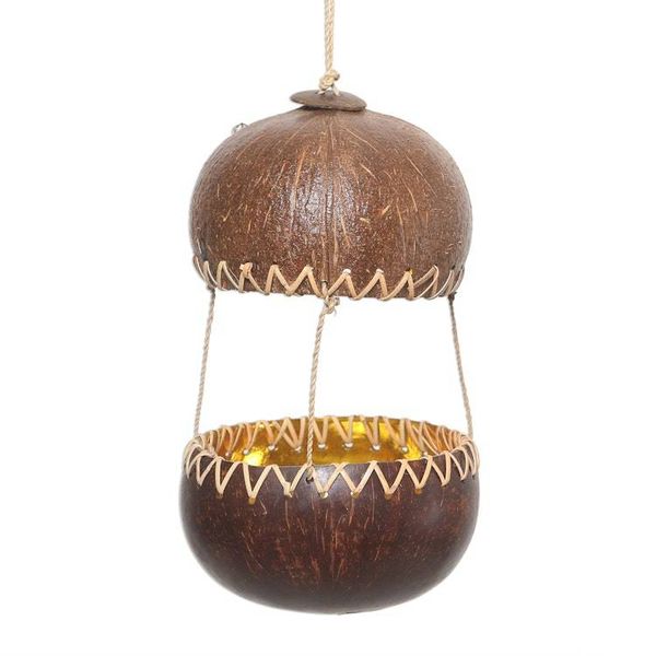 Alternate image for Handcrafted Coconut Shell Bird Feeder Kintamani House
