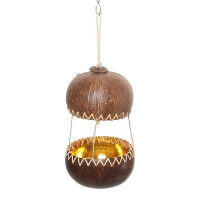 Alternate image for Handcrafted Coconut Shell Bird Feeder Kintamani House