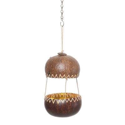 Alternate image for Handcrafted Coconut Shell Bird Feeder Kintamani House