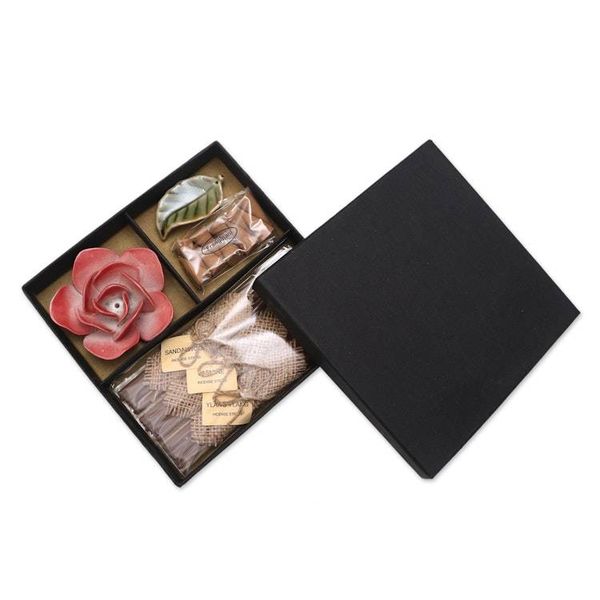 Alternate image for Boxed Aromatherapy Incense Gift Set Red Rose