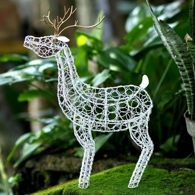 Alternate image for White Steel Wire Reindeer Holiday Decor from Bali Wire Reindeer