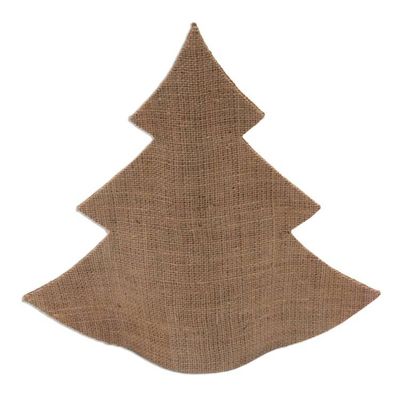 Alternate image for Handmade Brown Batik Christmas Tree Decorative Sculpture Christmas in Batik in Brown
