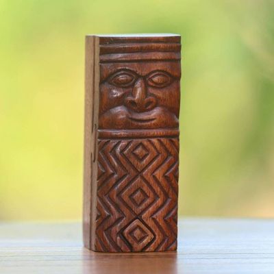 Alternate image for Ethnic Suar Wood Puzzle Box from Bali Ethnic Tribe