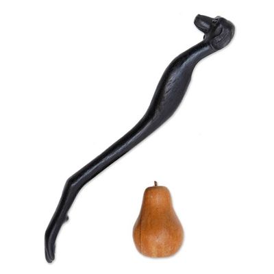 Alternate image for Black Dachshund Dog Paw Wood Back Scratcher from Bali Dachshund Delight in Black