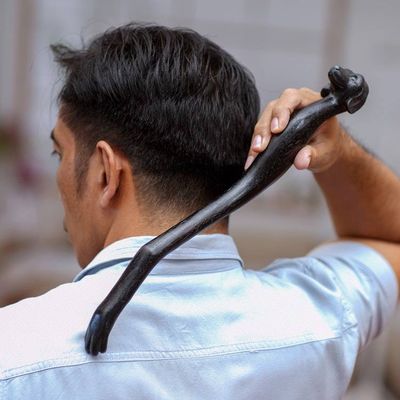 Alternate image for Black Dachshund Dog Paw Wood Back Scratcher from Bali Dachshund Delight in Black