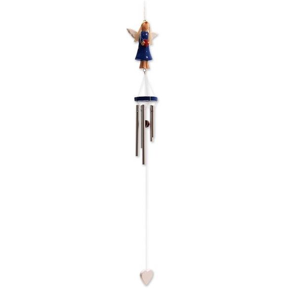 Alternate image for Wood and Aluminum Blue Angel Holiday Decorative Accent Angels Love in Blue