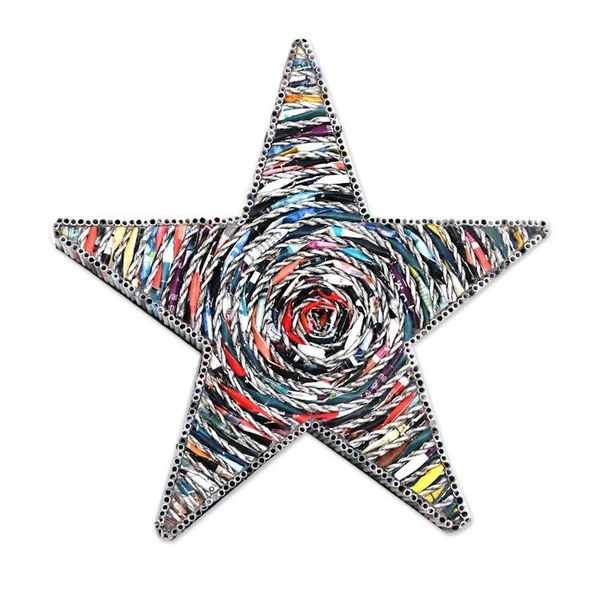 Alternate image for Handmade Recycled Paper Star Table Art Holiday Decor Starlight Blessing