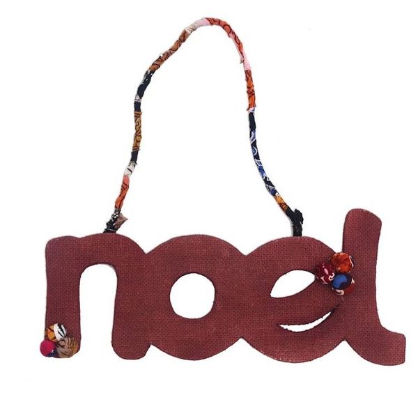 Alternate image for Handmade Jute Noel Batik Holiday Wall Art Ornament Batik Noel