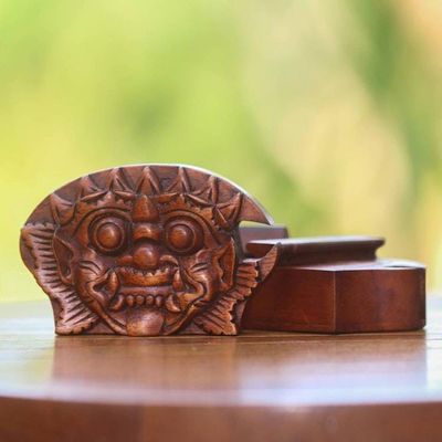 Alternate image for Bhoma Suar Wood Puzzle Box from Bali Bhoma Protector