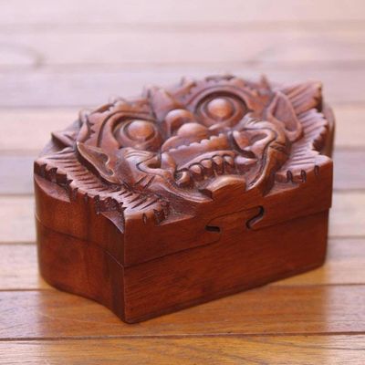Alternate image for Bhoma Suar Wood Puzzle Box from Bali Bhoma Protector