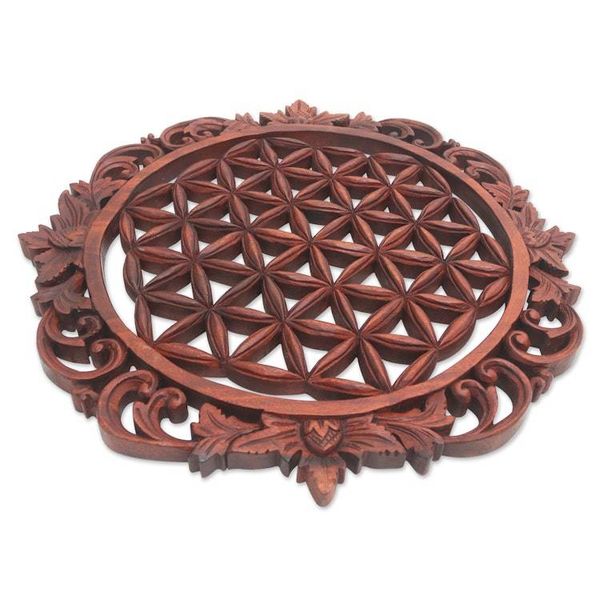 Alternate image for Hand Carved Suar Wood Wall Relief Panel from Bali Love of Bali