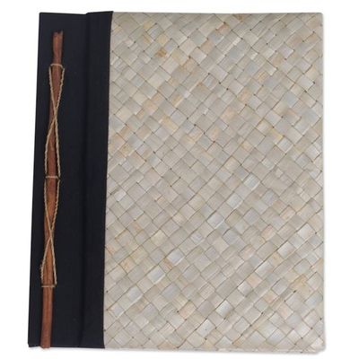 Alternate image for Pandan Leaf Woven Journal with 100 Rice Straw Pages Weaver Wonder