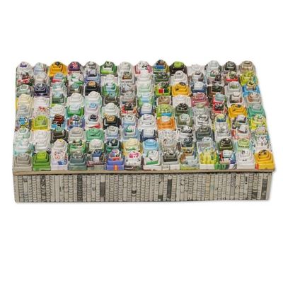 Alternate image for Handcrafted Recycled Paper Jewelry Box from Bali Temple City