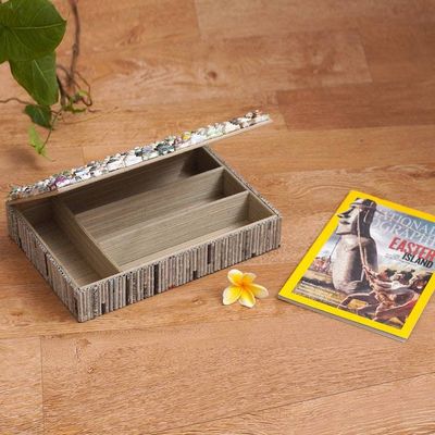 Alternate image for Handcrafted Recycled Paper Jewelry Box from Bali Temple City