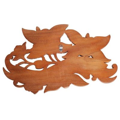 Alternate image for Hand Carved Suar Wood Welcome Sign from Bali Hibiscus Welcome
