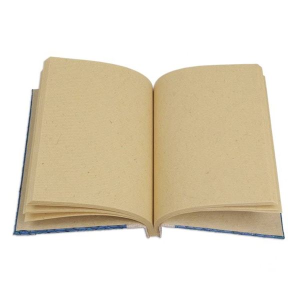 Alternate image for Artisan Hand-woven Pandan Leaf Journal in Blue from Bali Happy Weaver in Blue