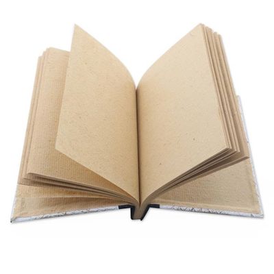 Alternate image for 50-page Journal with Natural Fiber Cover and Rice Paper The Path Is Blue