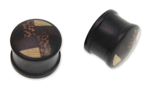 Alternate image for Wood and horn ear plugs Earth Textures