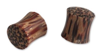 Alternate image for Wood ear plugs Leopard