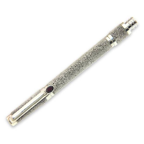 Alternate image for Handmade Sterling Silver 925 and Garnet Ballpoint Pen Sand and Sea