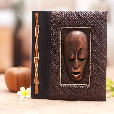 Alternate image for 50-page Rice Paper Journal with Natural Fiber Cover Bronze Guardian