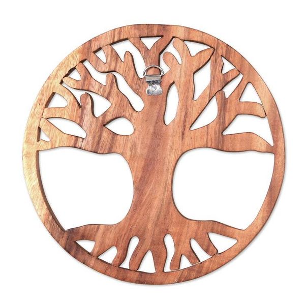 Alternate image for Modern Balinese Relief Panel Tree Theme Wall Sculpture Living Tree