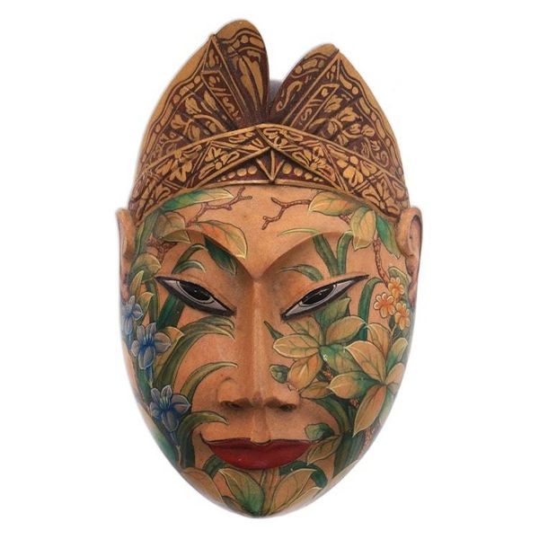 Alternate image for Wood jewelry box Flower Man of Bali