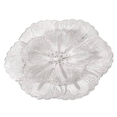 Alternate image for Sterling silver brooch pin Exotic Bloom