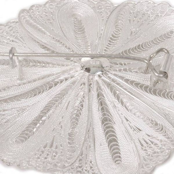 Alternate image for Sterling silver brooch pin Exotic Bloom
