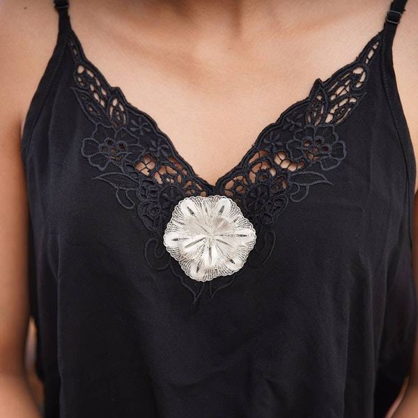 Alternate image for Sterling silver brooch pin Exotic Bloom