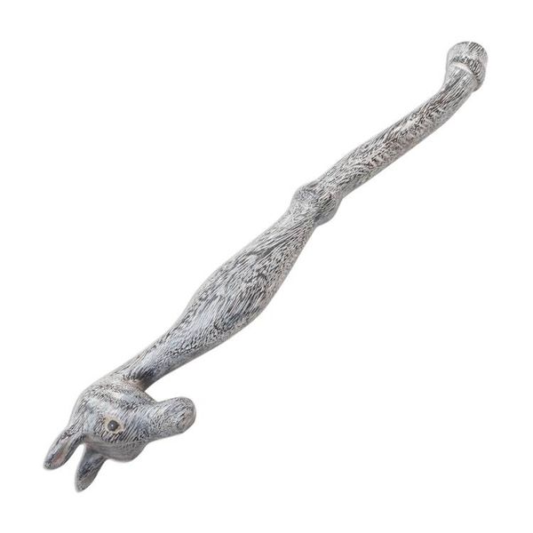 Alternate image for Hand Carved Black and White Suar Wood Horse Back Scratcher Horsing Around