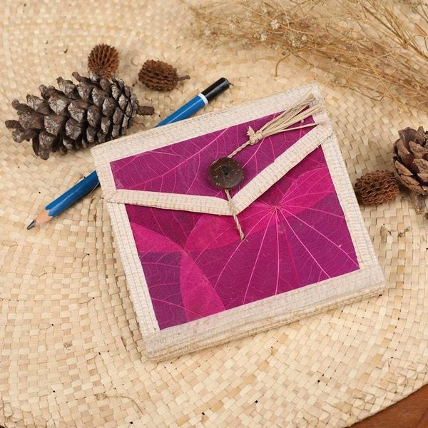Alternate image for Eco-Friendly 35-Page Natural Fiber Notebook in Pink My Pink Journey