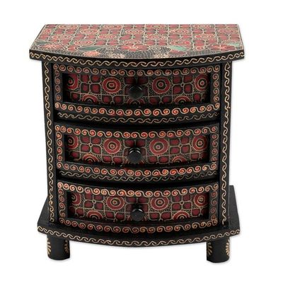 Alternate image for Kawung Motif Handcrafted Wood Batik Jewelry Box Kawung Secrets