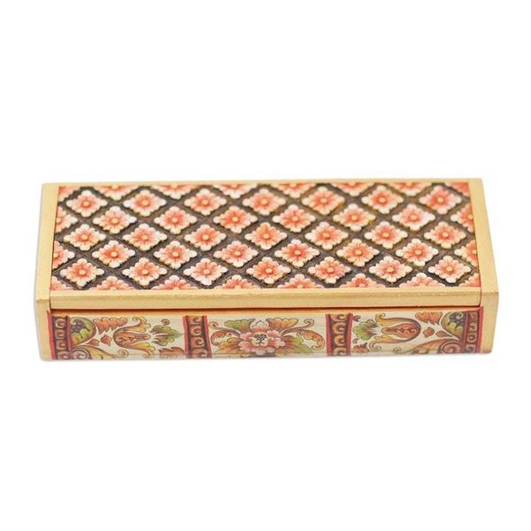 Alternate image for Hand-Painted Crocodile Wood Jewelry Box Bedugul Gardens