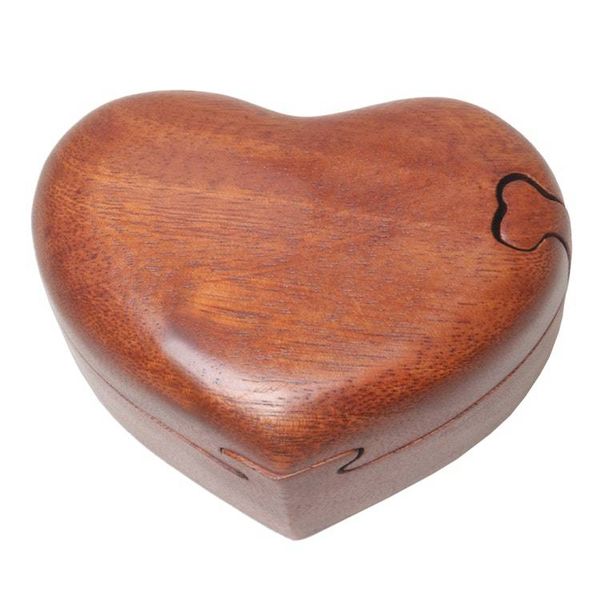 Alternate image for Hand Carved Suar Wood Puzzle Heart Box from Bali All My Love