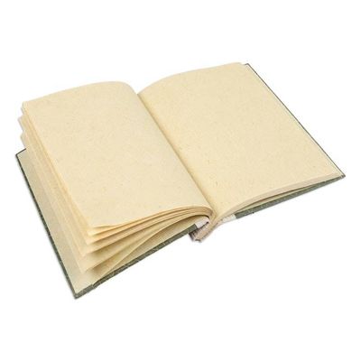 Alternate image for Handmade Natural Fiber Floral Journal with Green Leaves Magnolia Memories