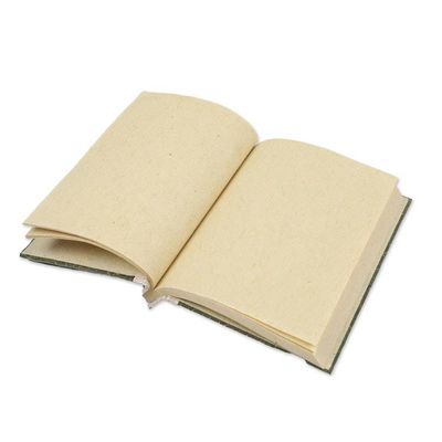 Alternate image for Turtle-Themed Natural Fiber Journal with 41 Rice Paper Pages Twirly Turtle