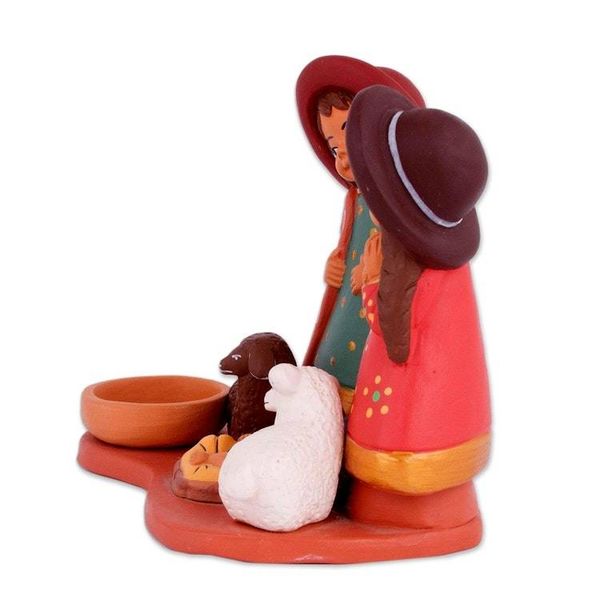 Alternate image for Hand-Painted Ceramic Andean Nativity Scene from Peru Resplendent Nativity