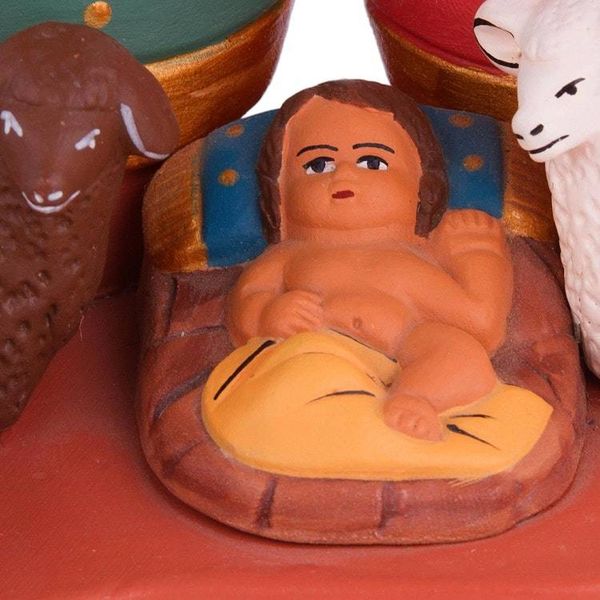Alternate image for Hand-Painted Ceramic Andean Nativity Scene from Peru Resplendent Nativity
