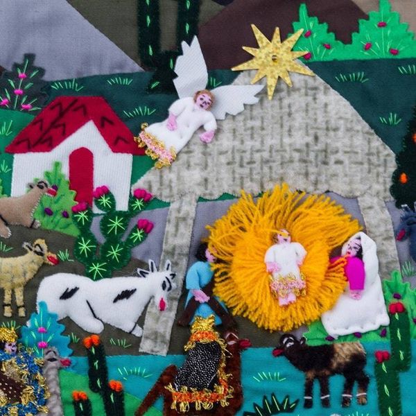 Alternate image for Andean Patchwork Christmas Star Wall Hanging Christmas Star Nativity