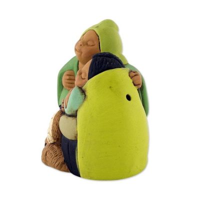 Alternate image for Petite Andean Christmas Nativity Scene in Ceramic Holy Family in Peru