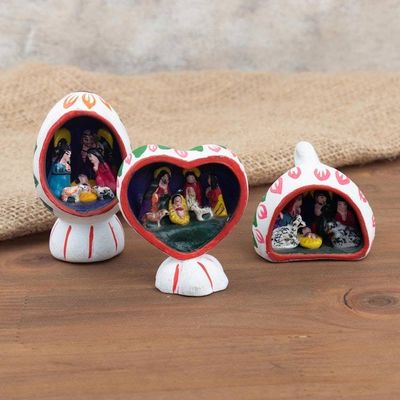 Alternate image for Small Nativity Sculptures Set of 3 Christmas Trio