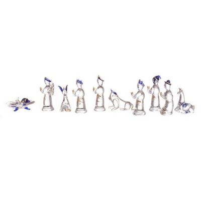 Alternate image for Clear Gilded Glass Nativity Scene from Peru 12 Piece Andean Festivity
