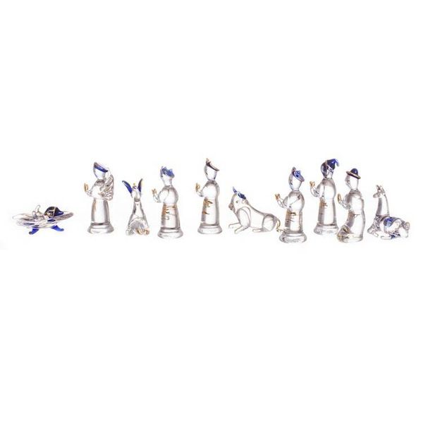 Alternate image for Clear Gilded Glass Nativity Scene from Peru 12 Piece Andean Festivity